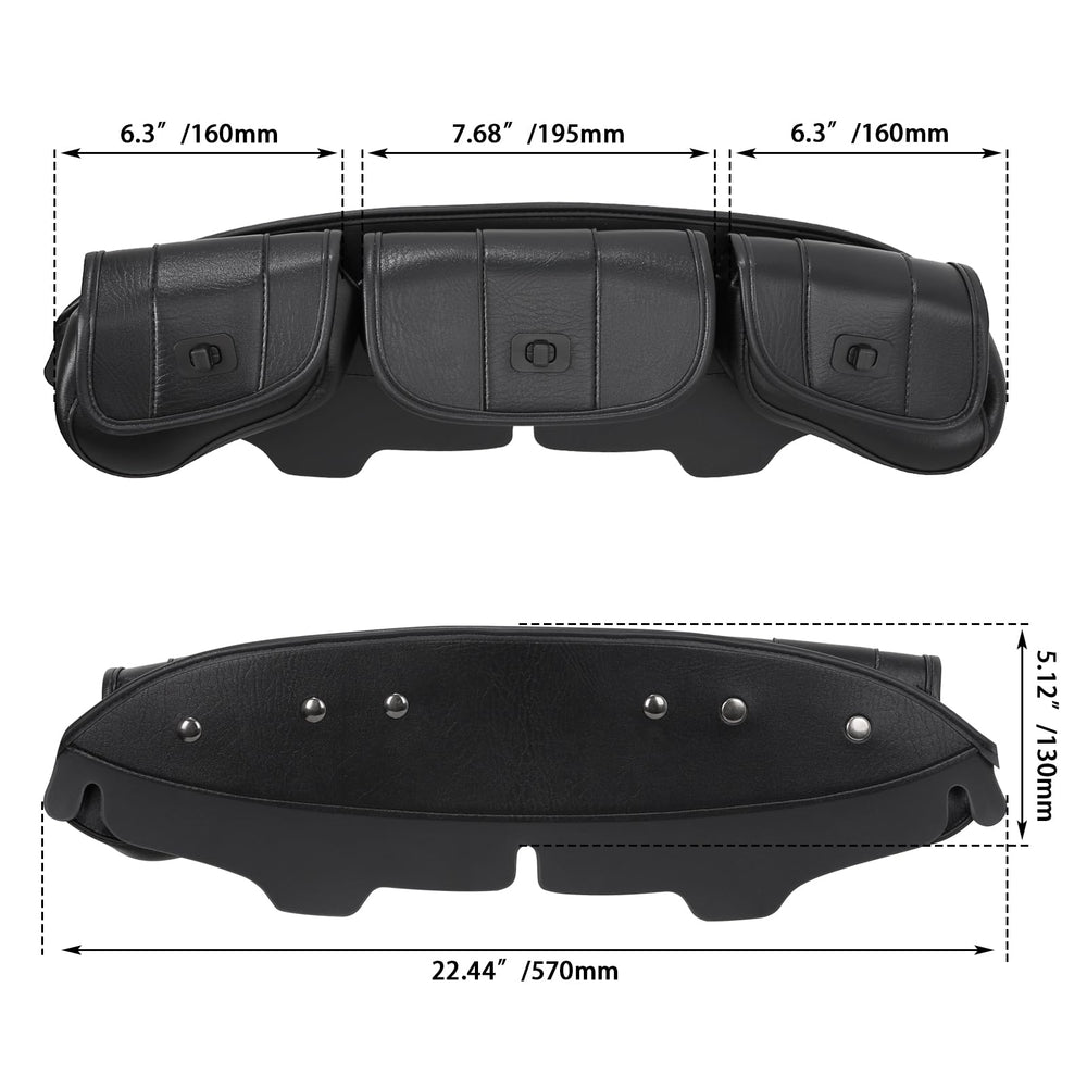 WOWTK open pockets displaying phone, sunglasses and cable for quick organization