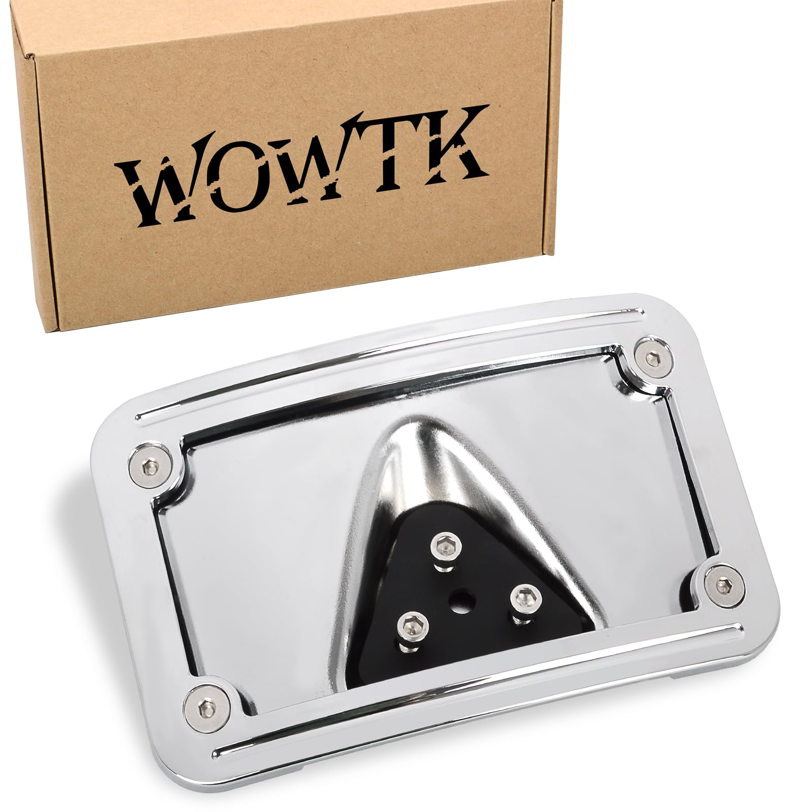 WOWTK with a standard 4x7 plate for scale, illustrating exact fit and installed appearance