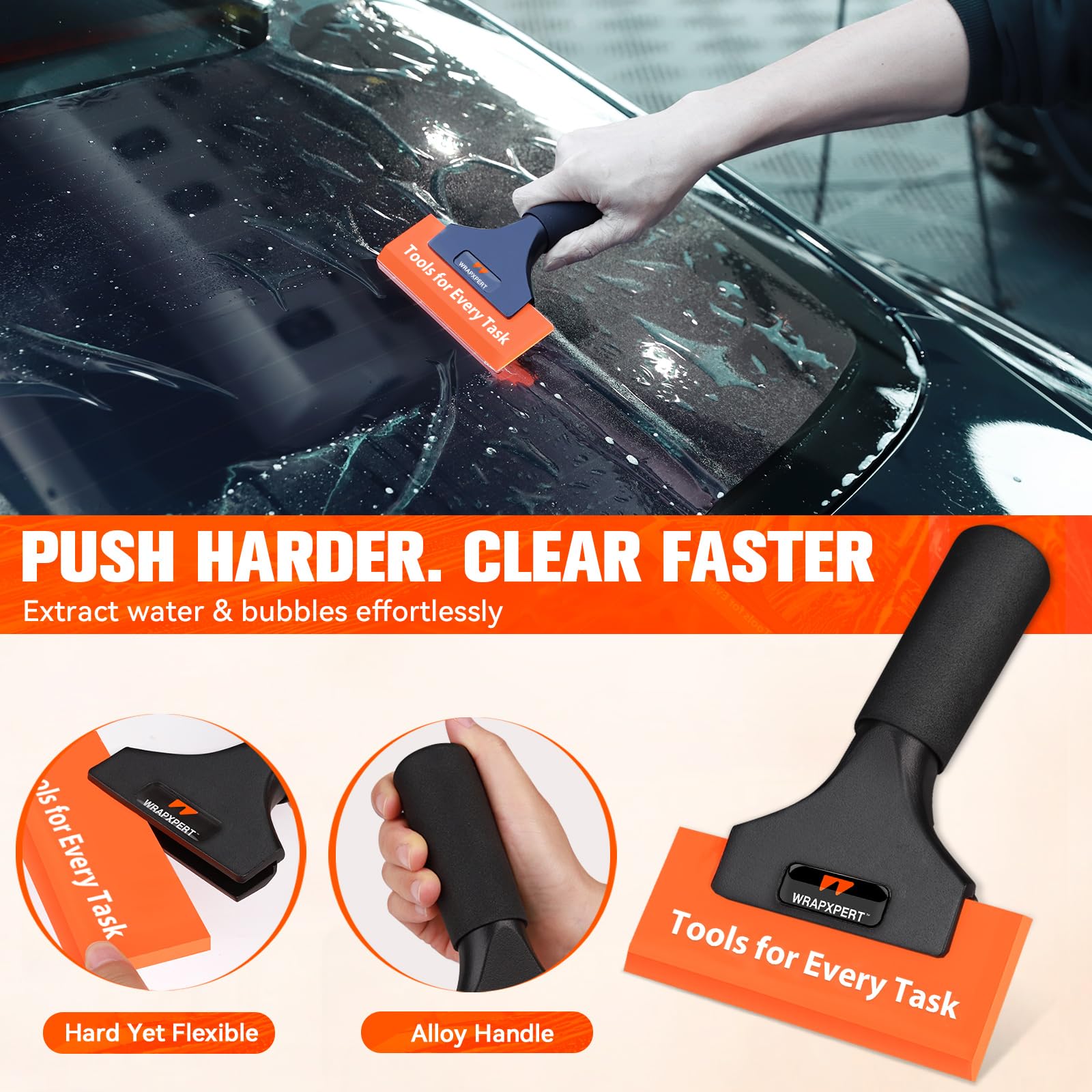 WRAPXPERT aluminum handle grip showing sturdy control for consistent pressure
