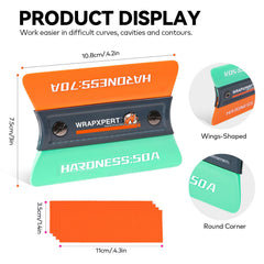 WRAPXPERT close-up felt edge protecting film and reducing scratches during smoothing