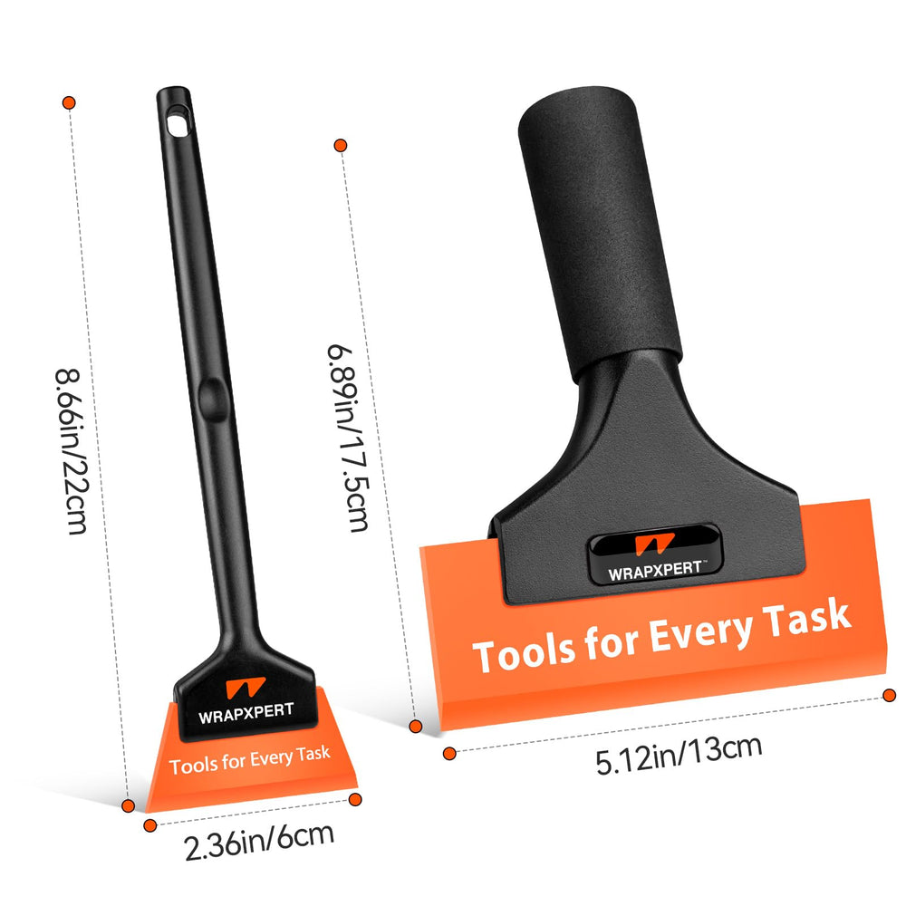 WRAPXPERT tools on workbench with film and knife for professional installation workflow