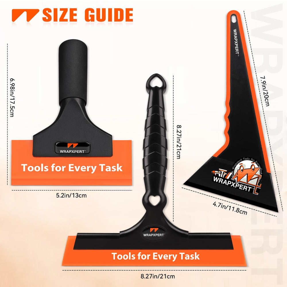 WRAPXPERT scale comparison next to ruler showing blade sizes for large coverage