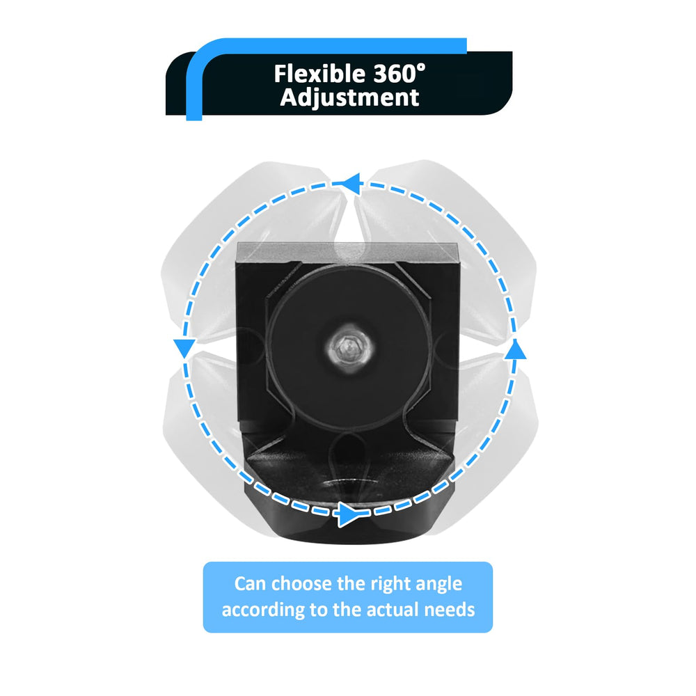 Wsays angle adjustment demo illustrating 360-degree rotation for precise light aiming