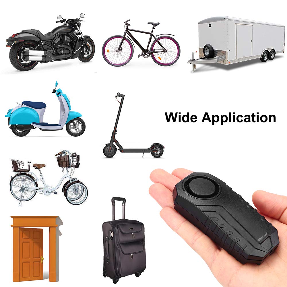 wsdcam lifestyle shot with parked motorcycle illustrating theft-deterrent presence benefit