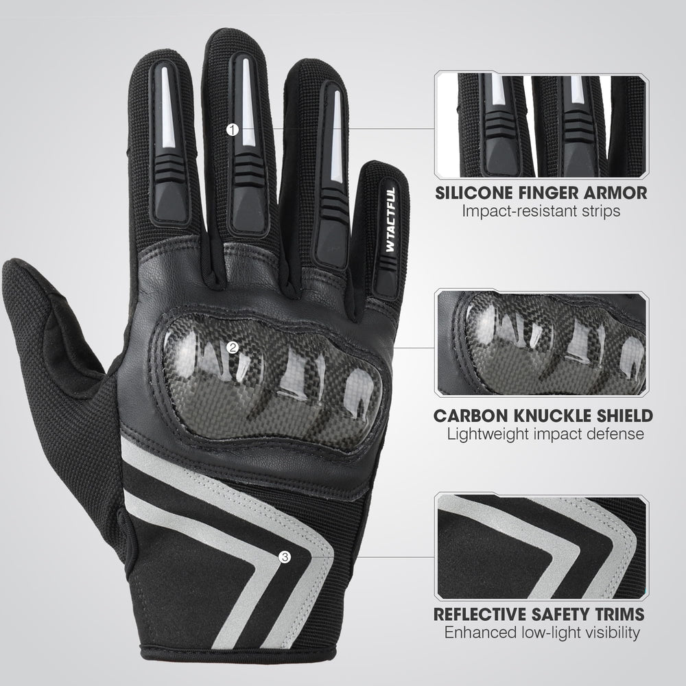 WTACTFUL carbon-fiber knuckle close-up showing protective reinforcement