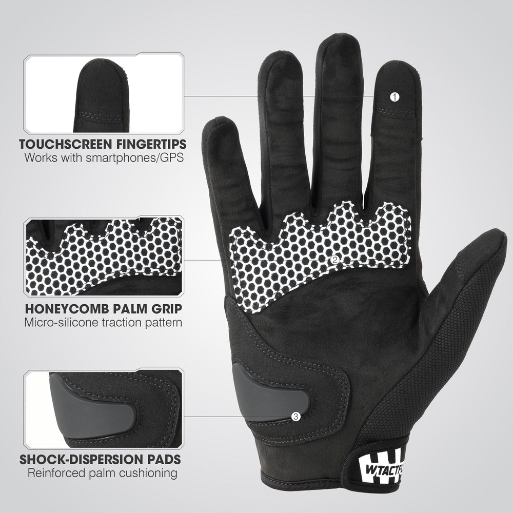 WTACTFUL reinforced faux suede palm with silicone grip for secure throttle control