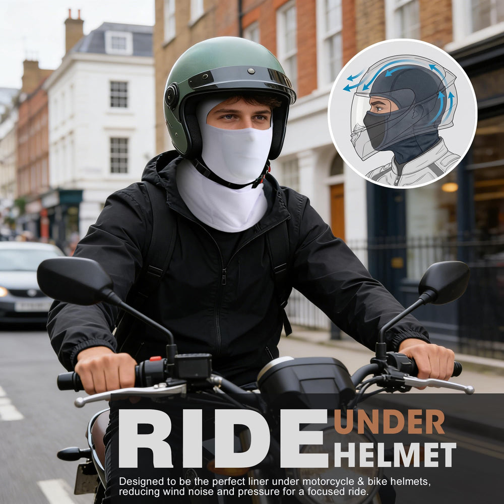 WTACTFUL worn under a helmet illustrating comfortable helmet-friendly fit