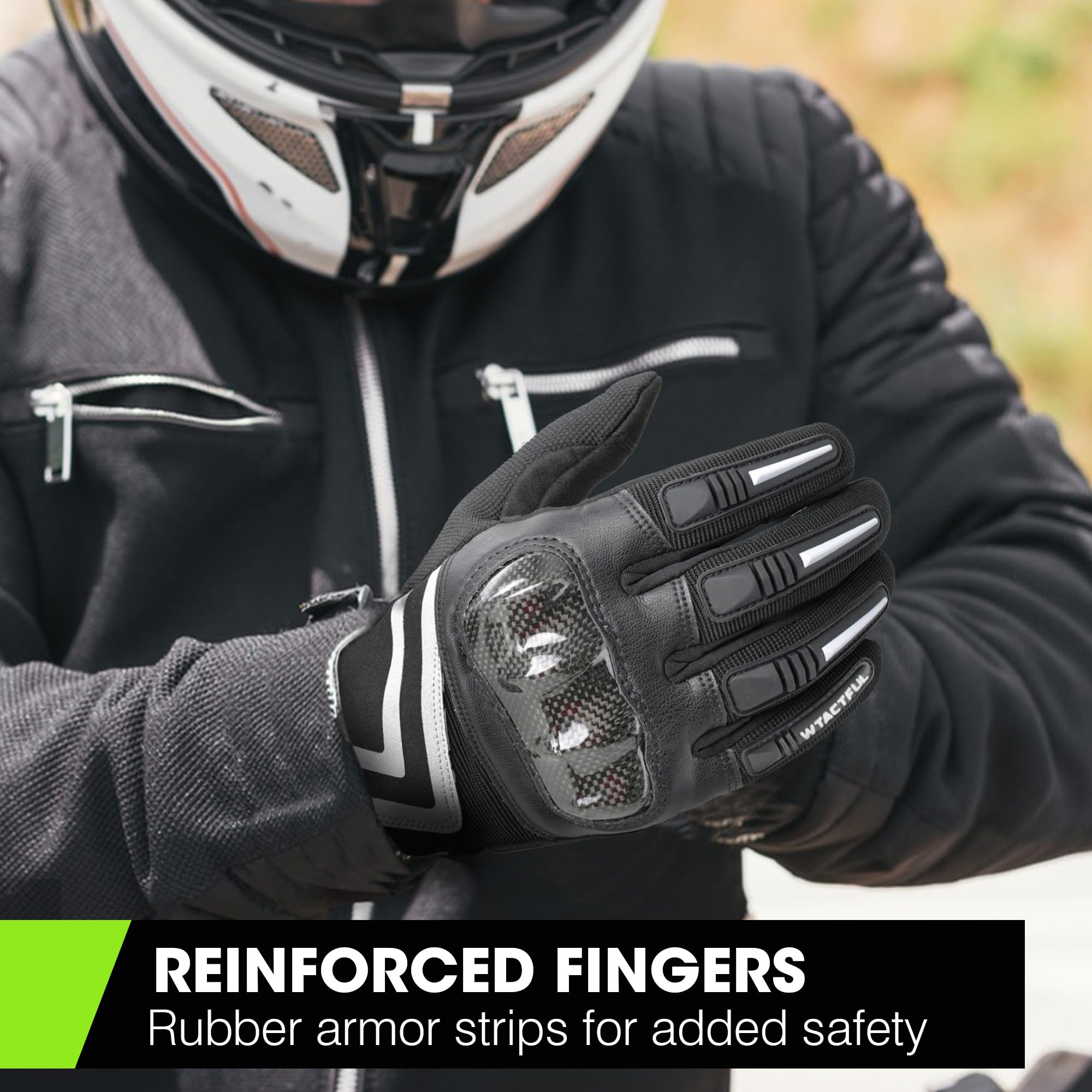 WTACTFUL gloves in use on city commute offering comfort and control