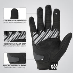 WTACTFUL reinforced faux suede palm with anti-slip grip for better control