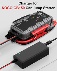 WUKUR charger connected to GB150 jump starter showing fast top-up benefit