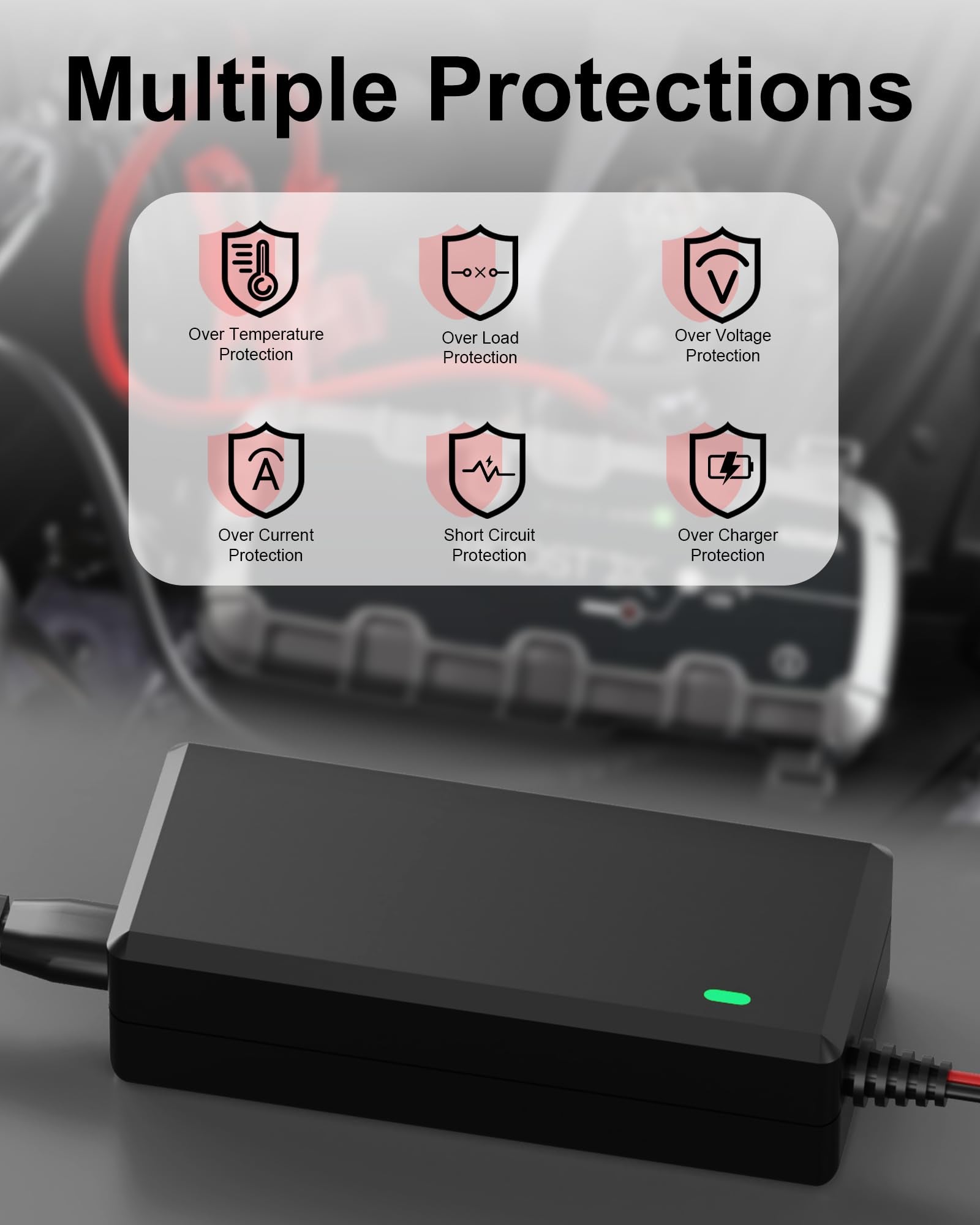 WUKUR charger held in hand for scale showing portable convenience benefit