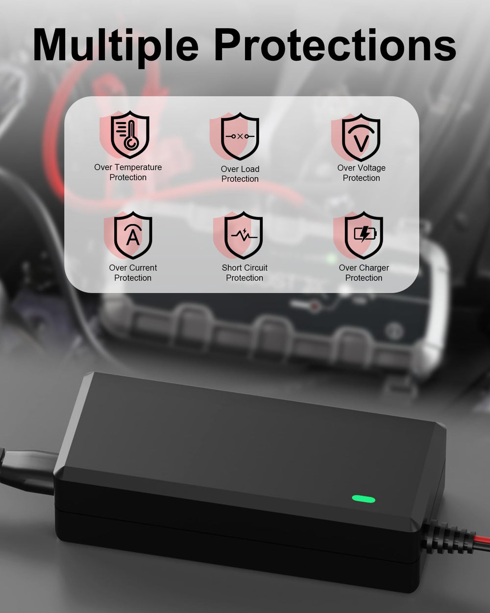 WUKUR charger held in hand for scale showing portable convenience benefit