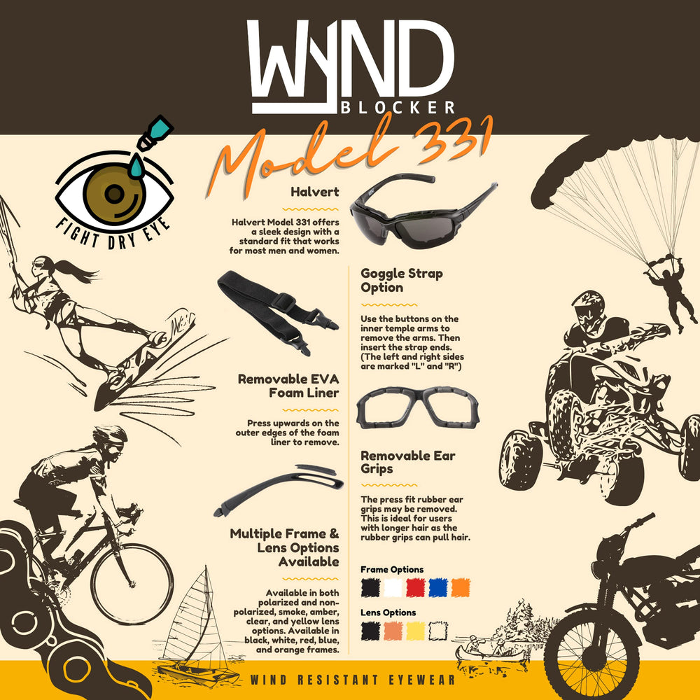 WYND Blocker converted to goggles with backstrap showing wind protection benefit