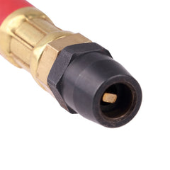 WYNNsky 12" red heavy duty hose detail showing flexibility and kink resistance for workshop use