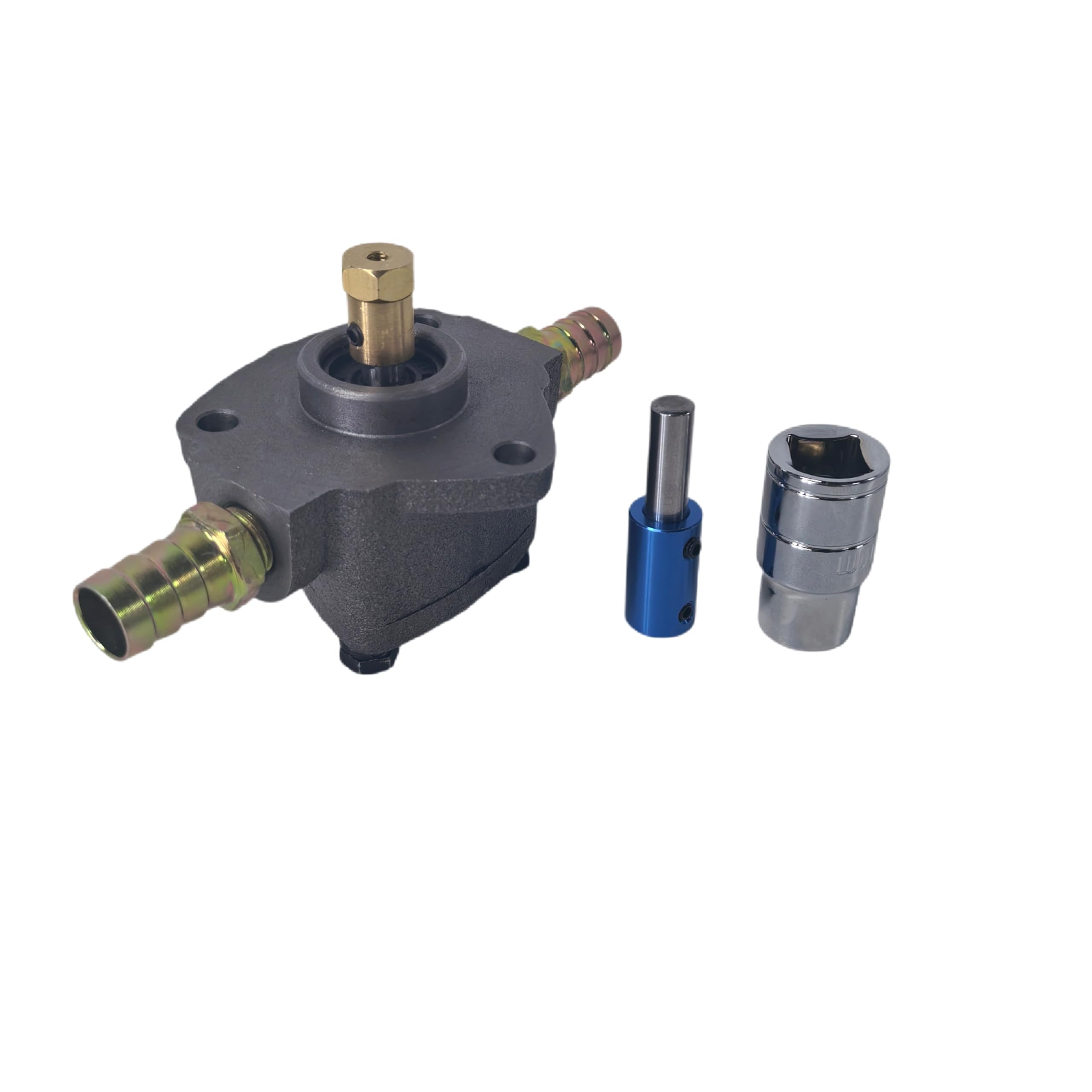 WZHLCX mounted on electric drill illustrating fast tool-driven oil extraction