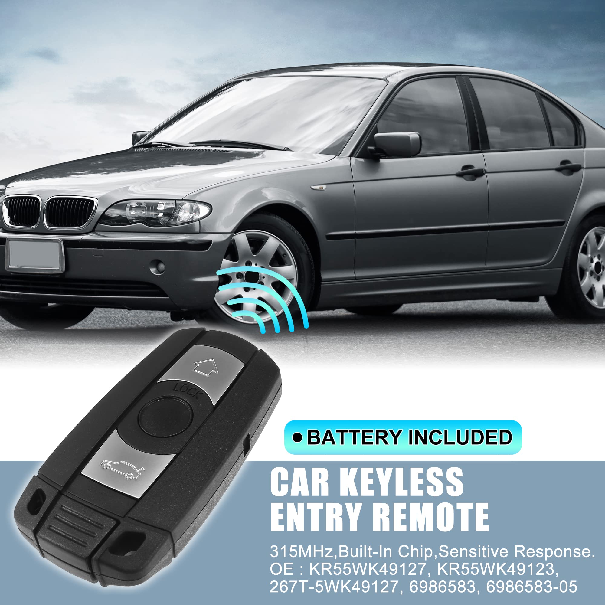 X AUTOHAUX back case and battery compartment visible for easy battery replacement benefit