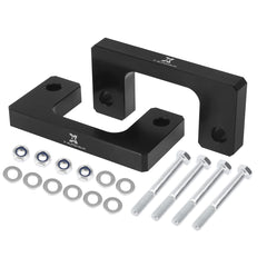 X AUTOHAUX front spacer packaging showing included components and benefit of ready-to-install