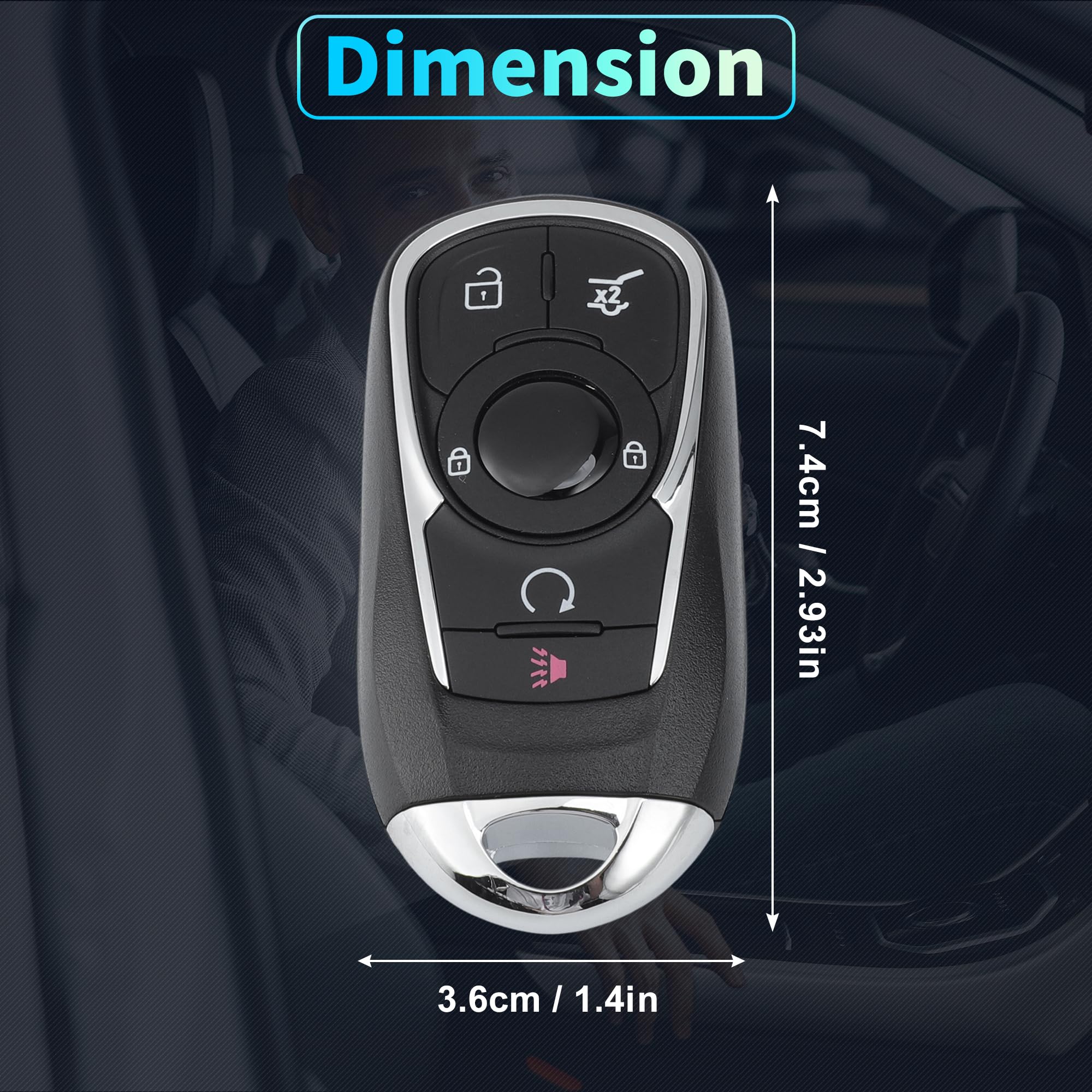 X AUTOHAUX packaged key fob with battery included for immediate programming readiness