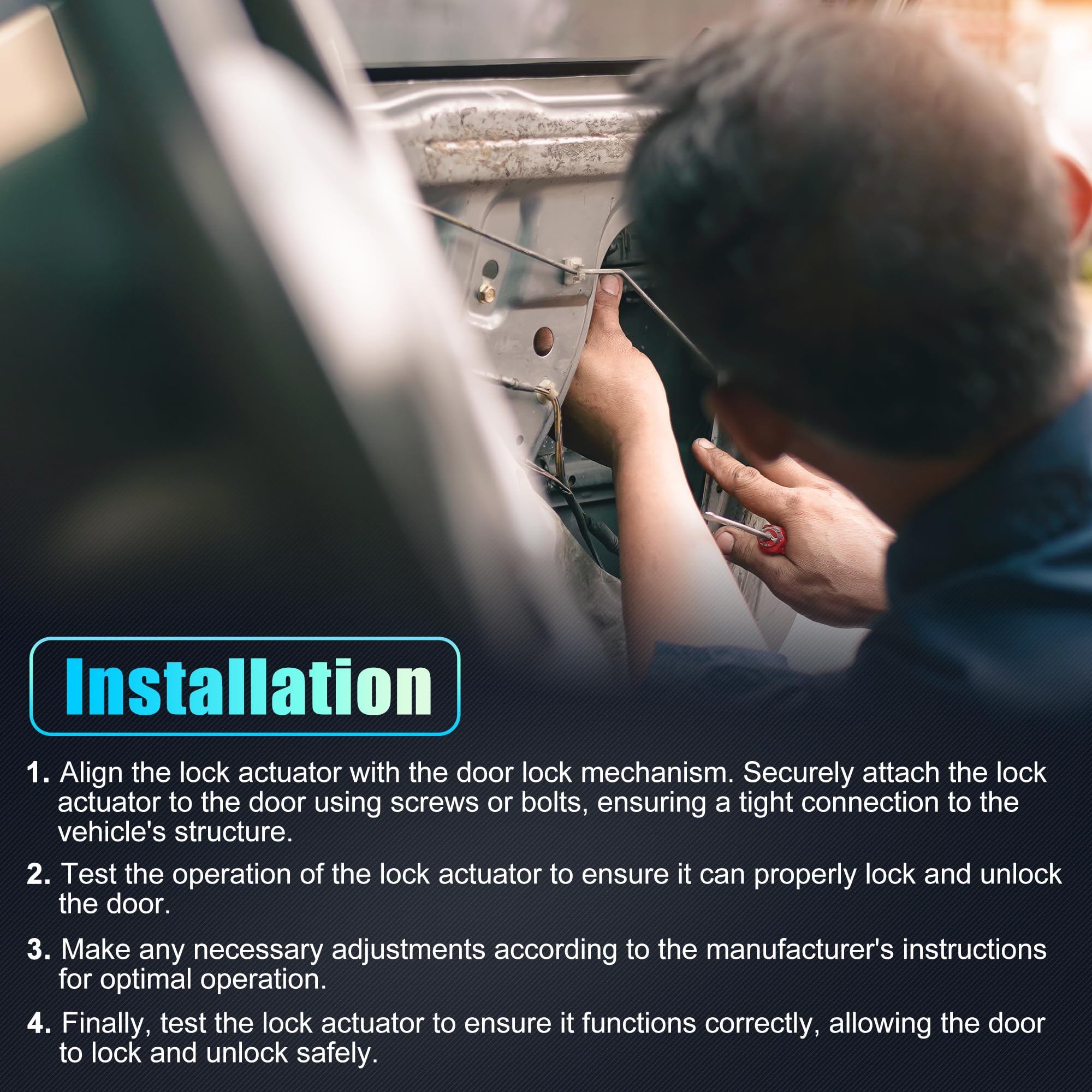 X AUTOHAUX packaging and included actuator motor displayed benefit complete ready-to-install kit