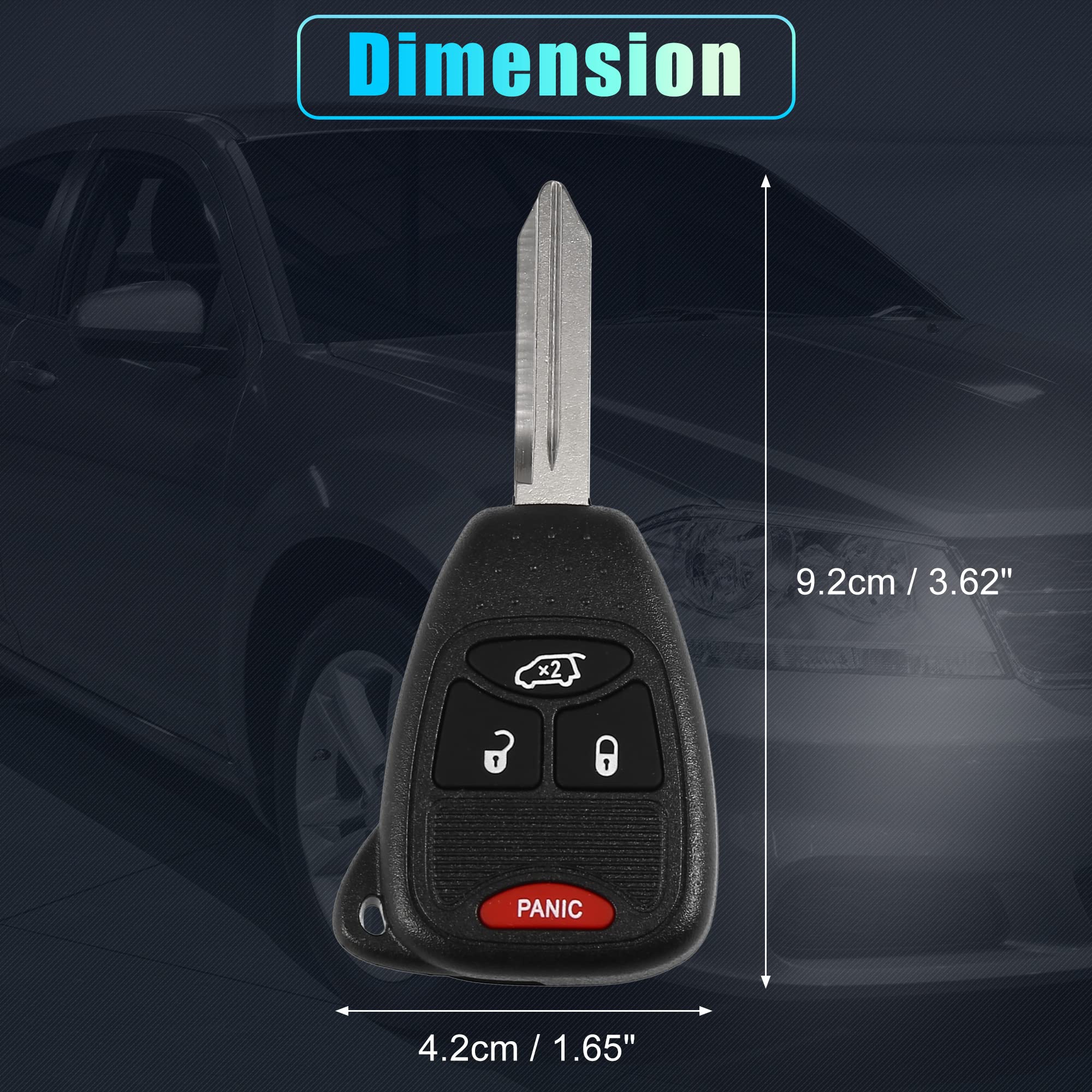 X AUTOHAUX remote beside original fob to check compatibility benefit: match FCC ID easily