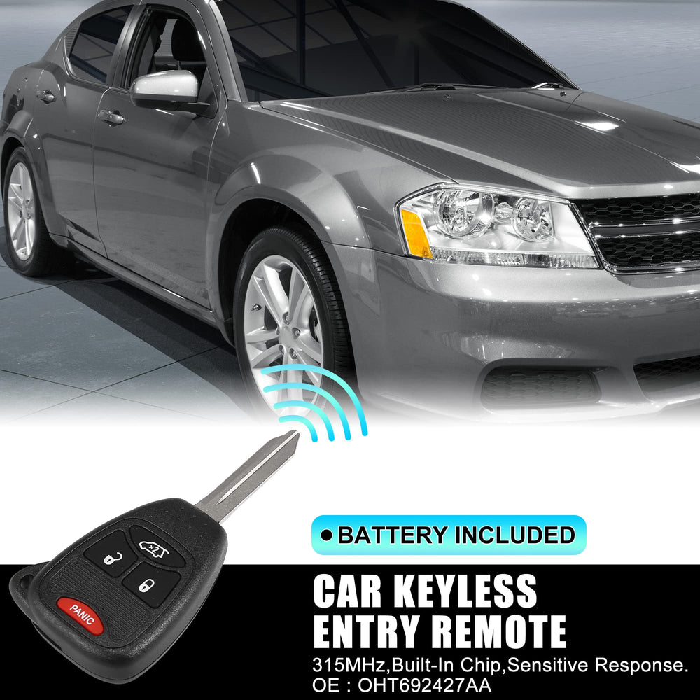 X AUTOHAUX remote with attached door key detail for easy locksmith cutting benefit: ready to cut