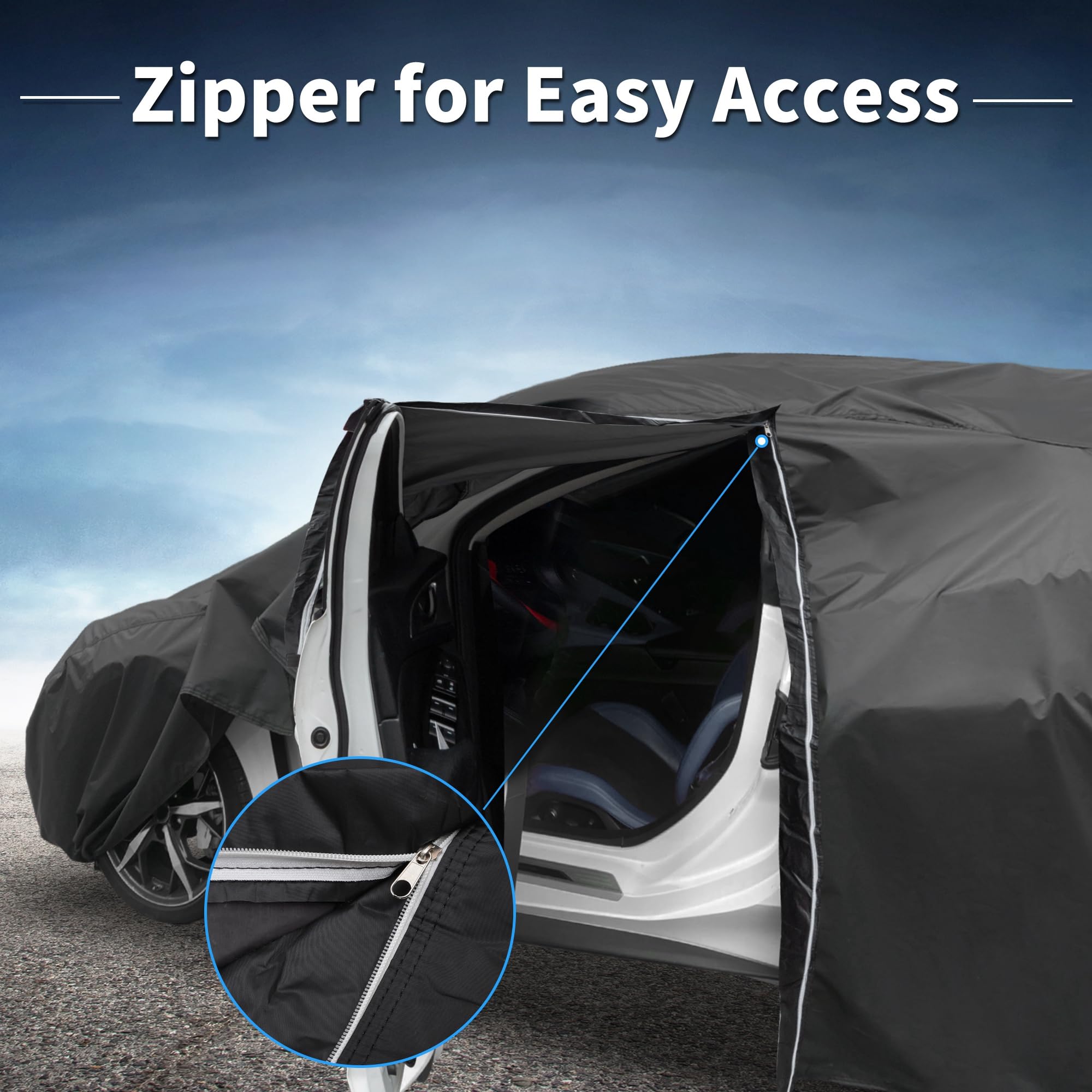 X AUTOHAUX compact storage bag holding folded car cover for convenience