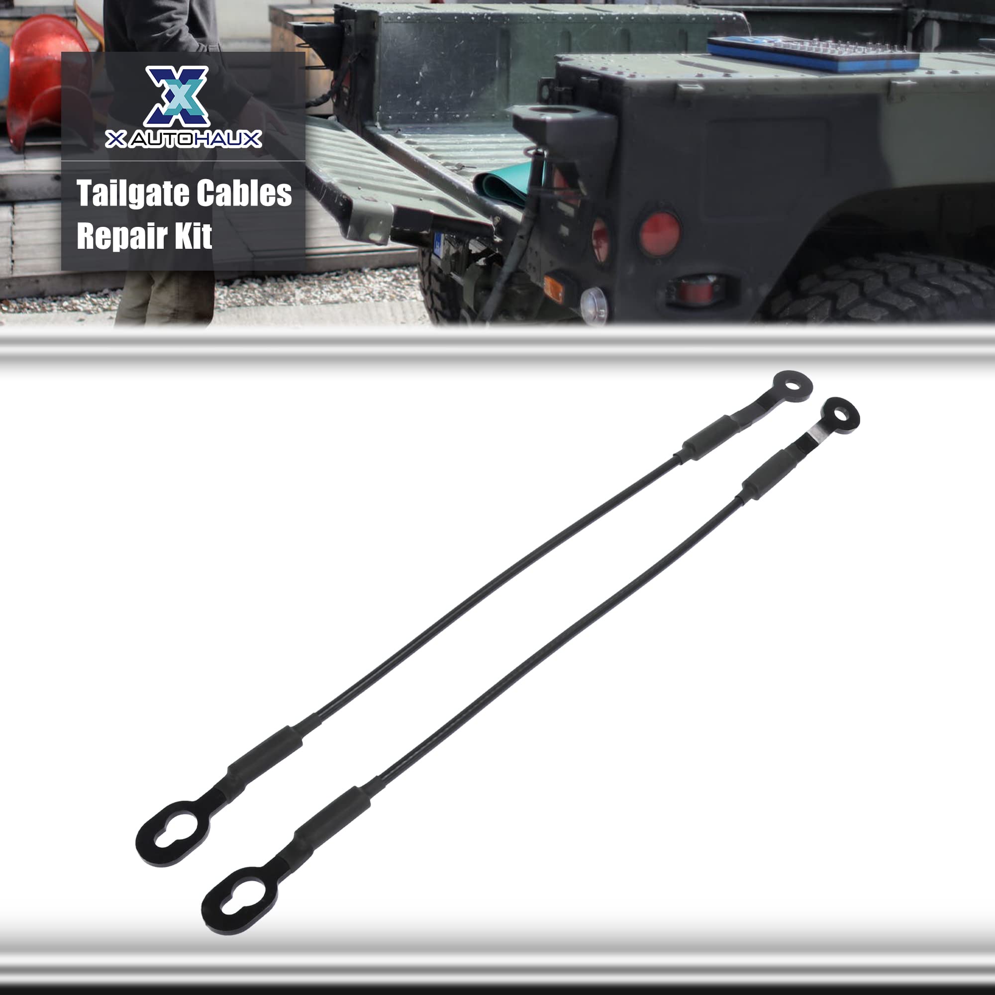 X AUTOHAUX close-up of metal buckle detail for secure tailgate attachment