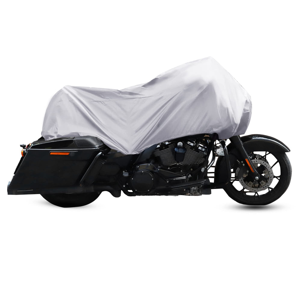 X AUTOHAUX front view on bike showing secure coverage and quick protection