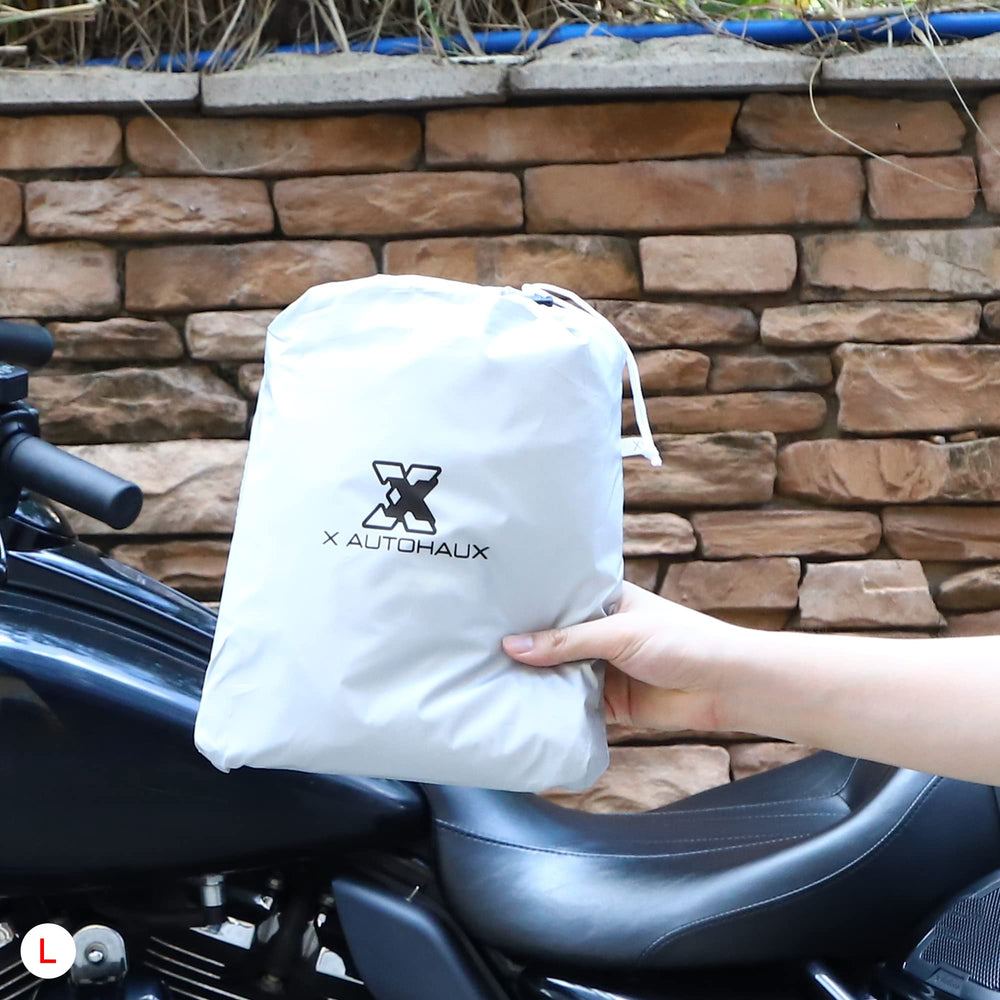 X AUTOHAUX half cover on touring bike protecting windshield and controls