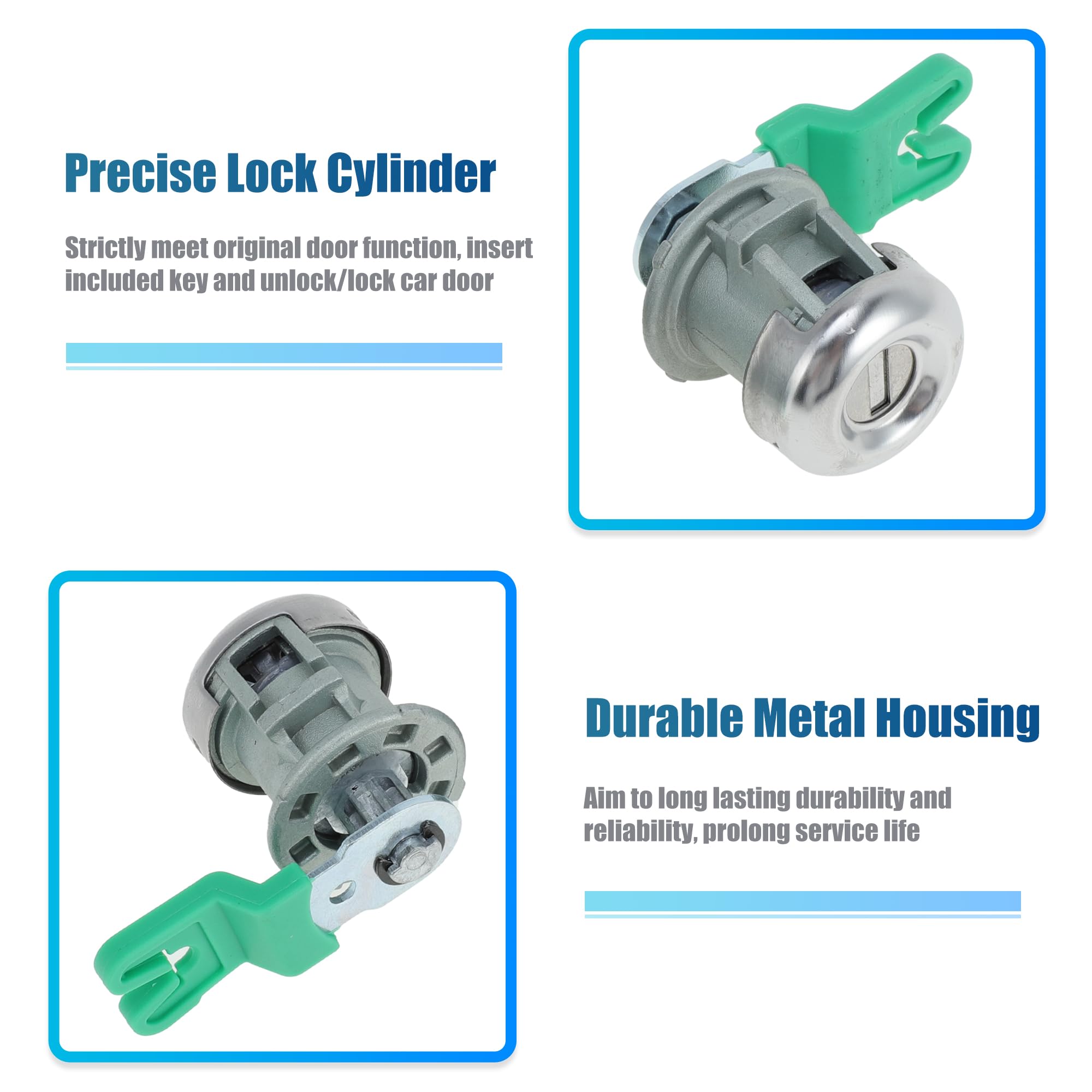 X AUTOHAUX driver side cylinder installed in door restoring smooth lock operation