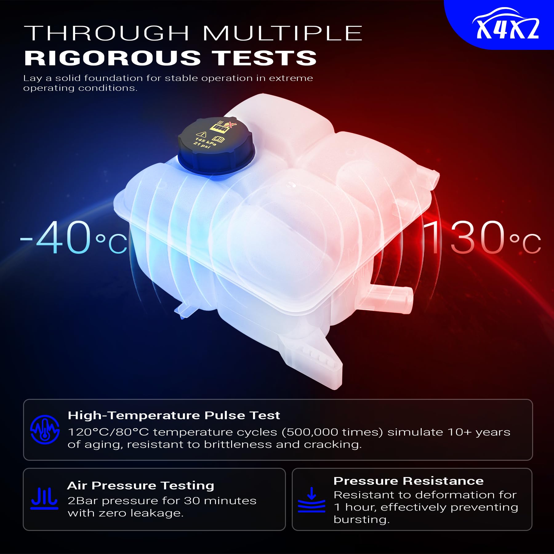 X4XZ reservoir next to ruler for accurate size and scale reference