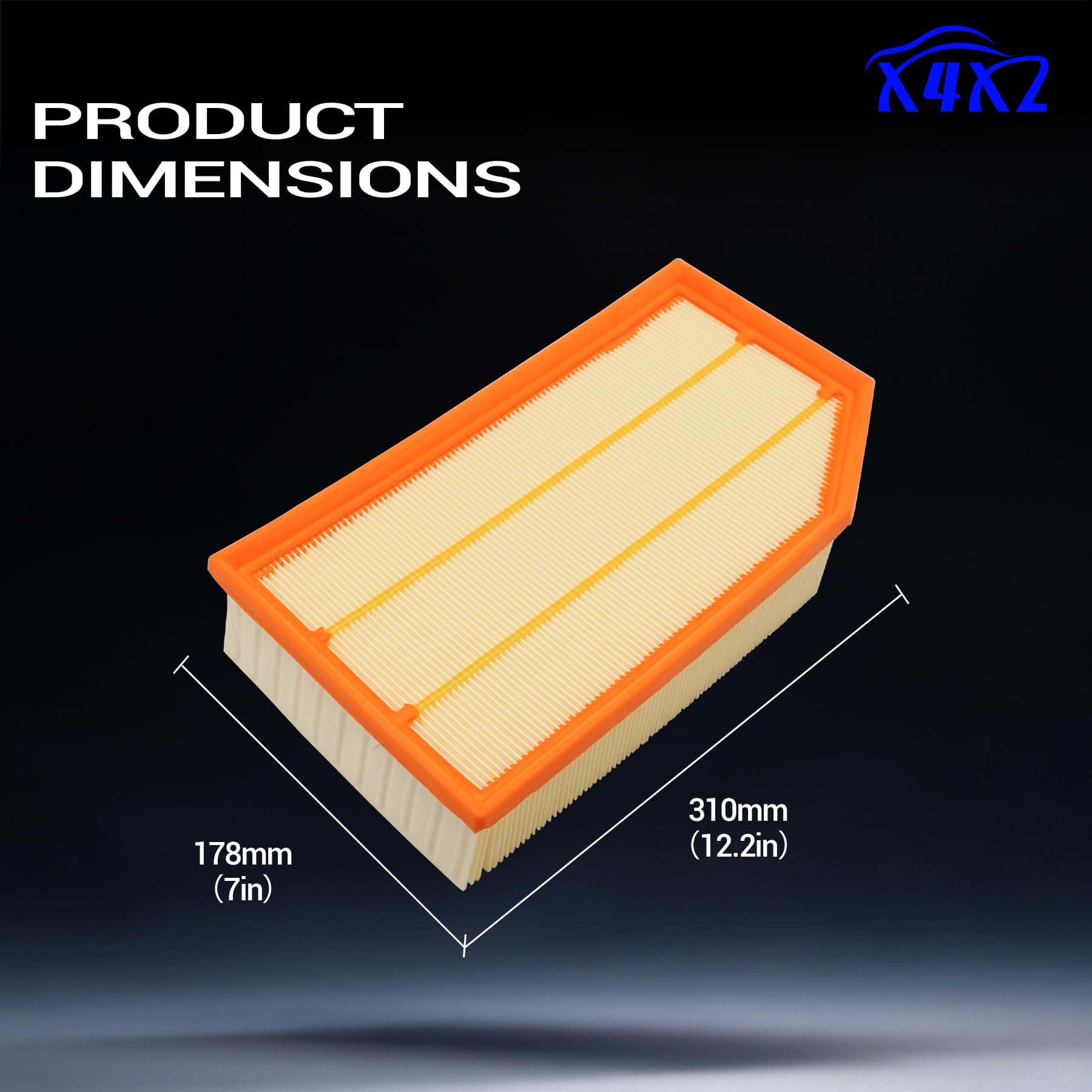 X4XZ filter beside a ruler demonstrating size for confident compatibility check