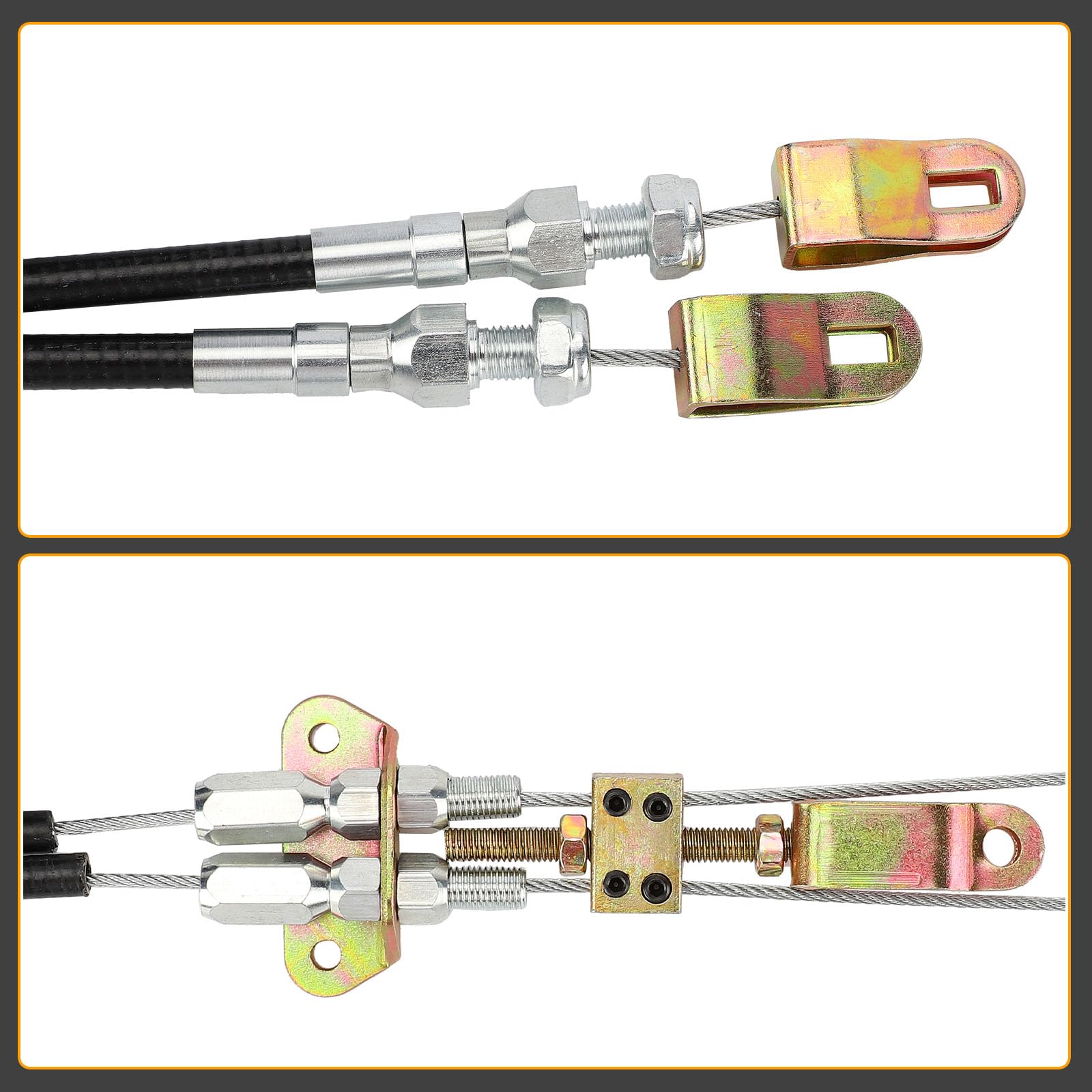 X4XZ cable housing adjuster and clevis close-up showing easy adjustment and secure fastening