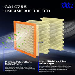 X4XZ CA10755 installed in vehicle airbox demonstrating easy swap and secure fit