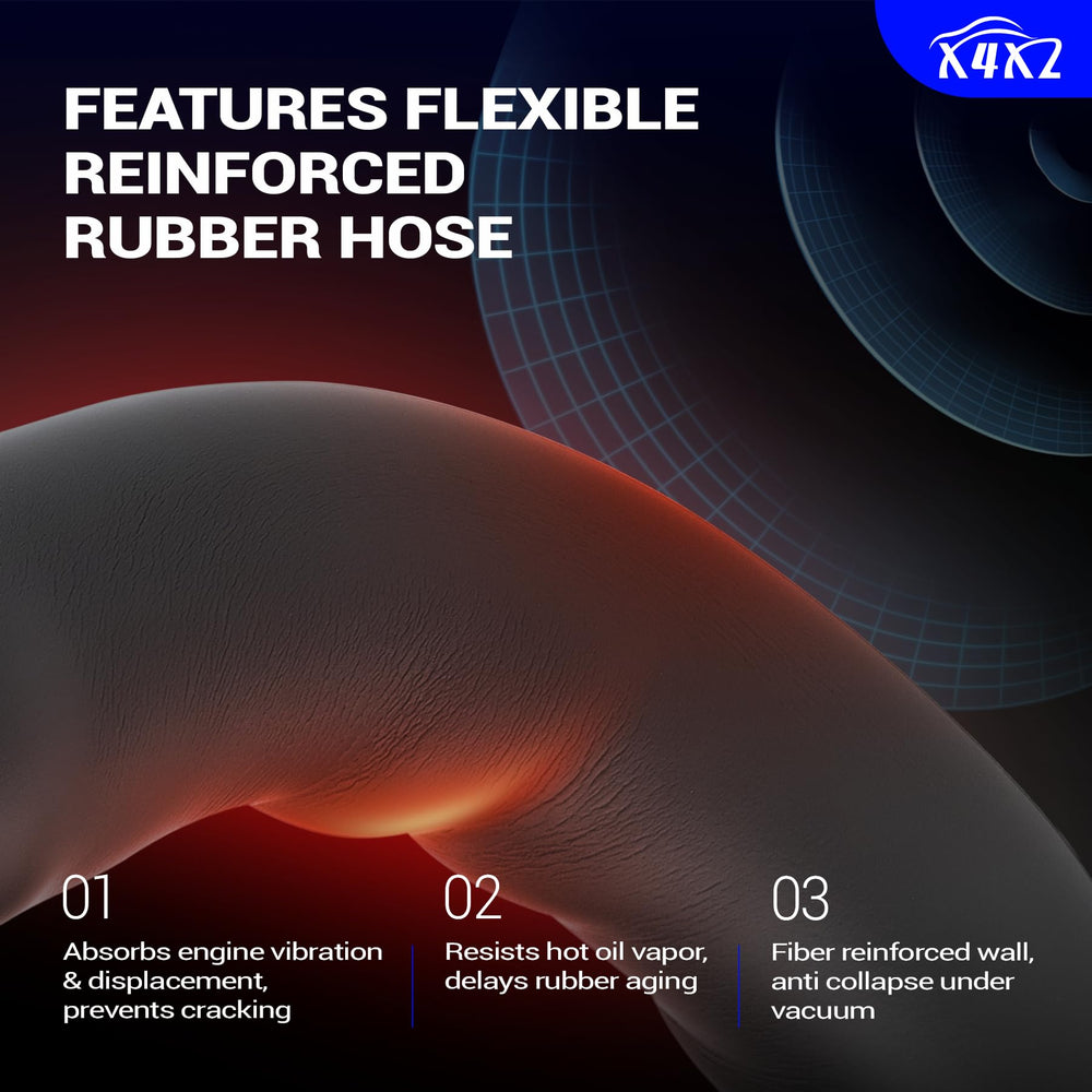 X4XZ hose installed on BMW engine showing restored ventilation benefit