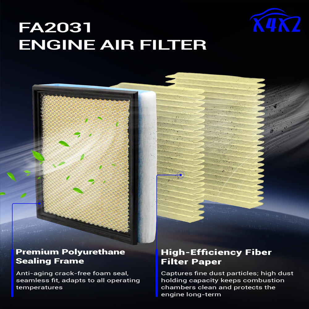 X4XZ FA2031 installed in a Super Duty airbox showing correct fit