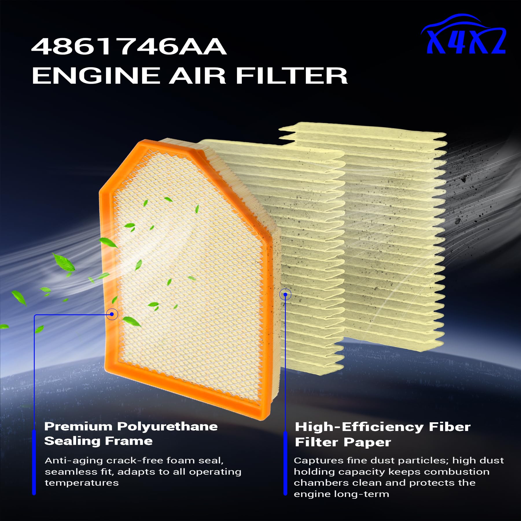X4XZ boxed filter with OE number label for accurate identification