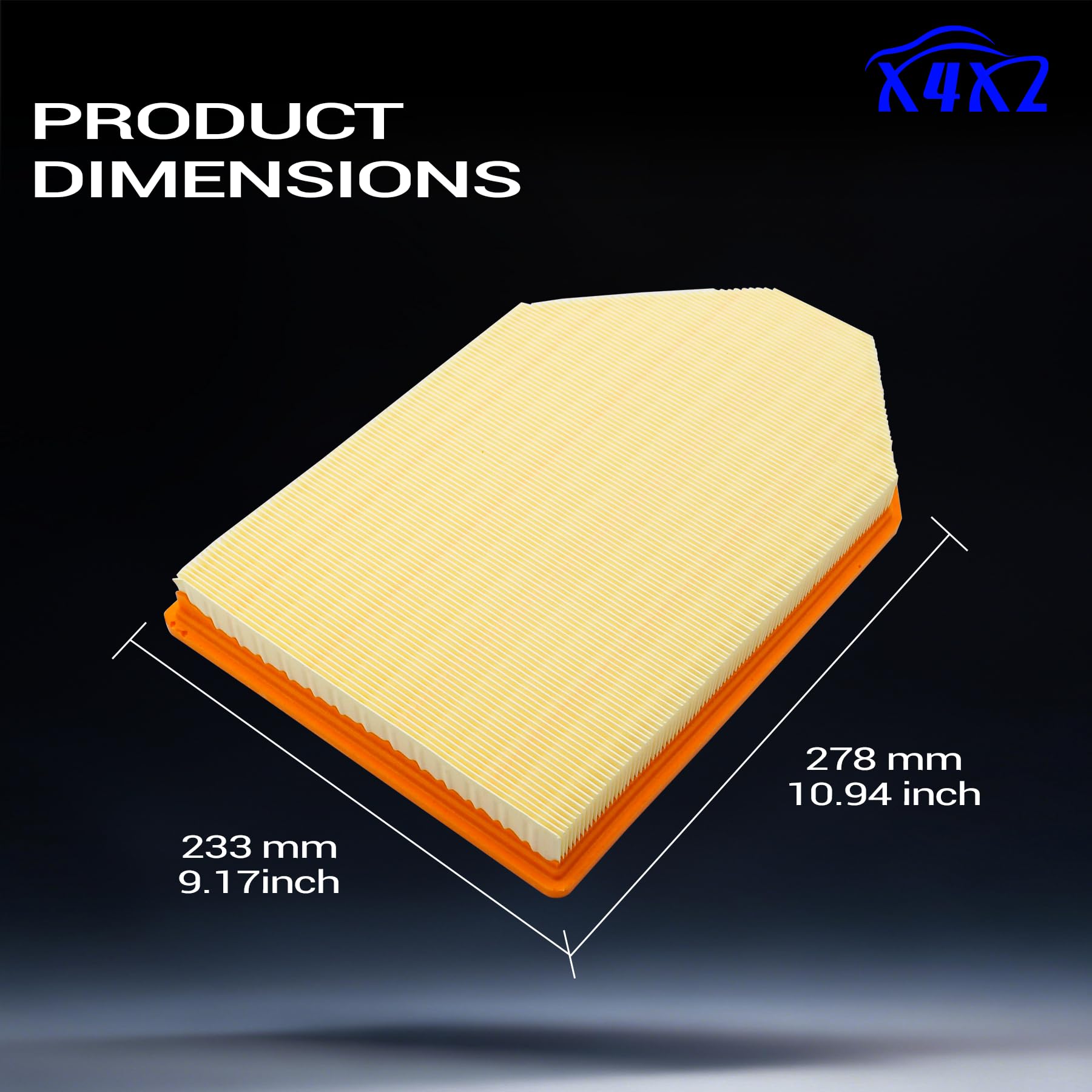 X4XZ next to a ruler showing exact dimensions for fit confirmation