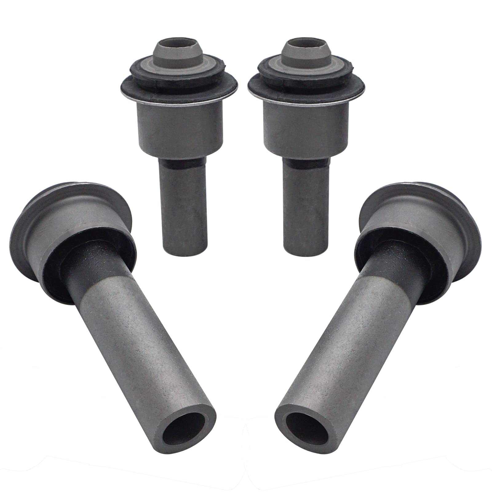X4XZ front view of bushing kit showing parts and fit, improves subframe stability