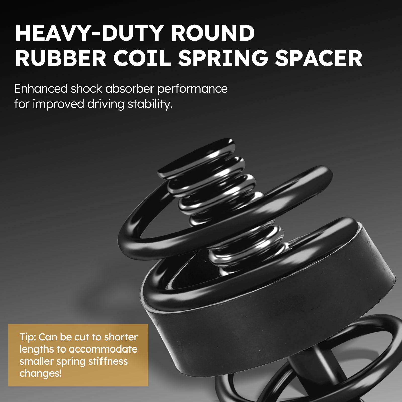 X4XZ spacer inserted between coil springs demonstrating immediate lift benefit