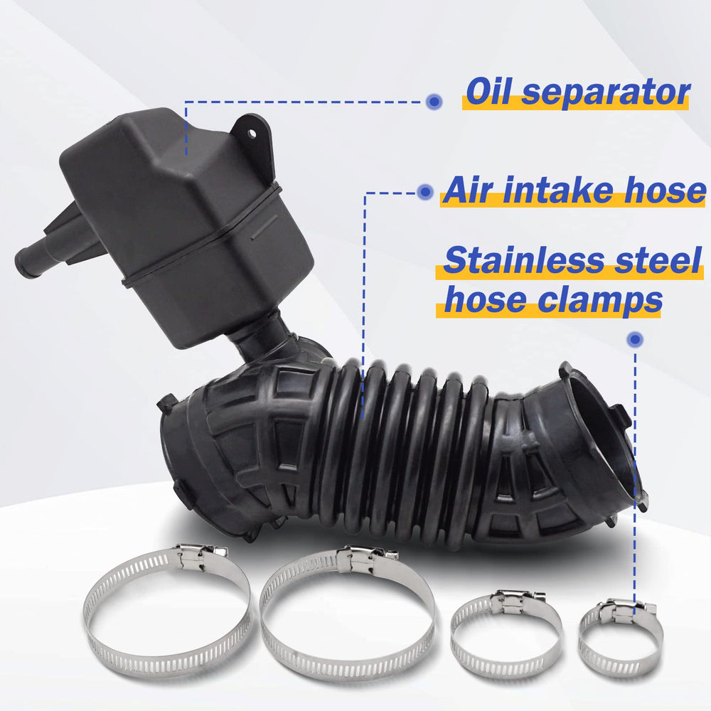 X4XZ intake hose with four clamps included, simplifies secure installation
