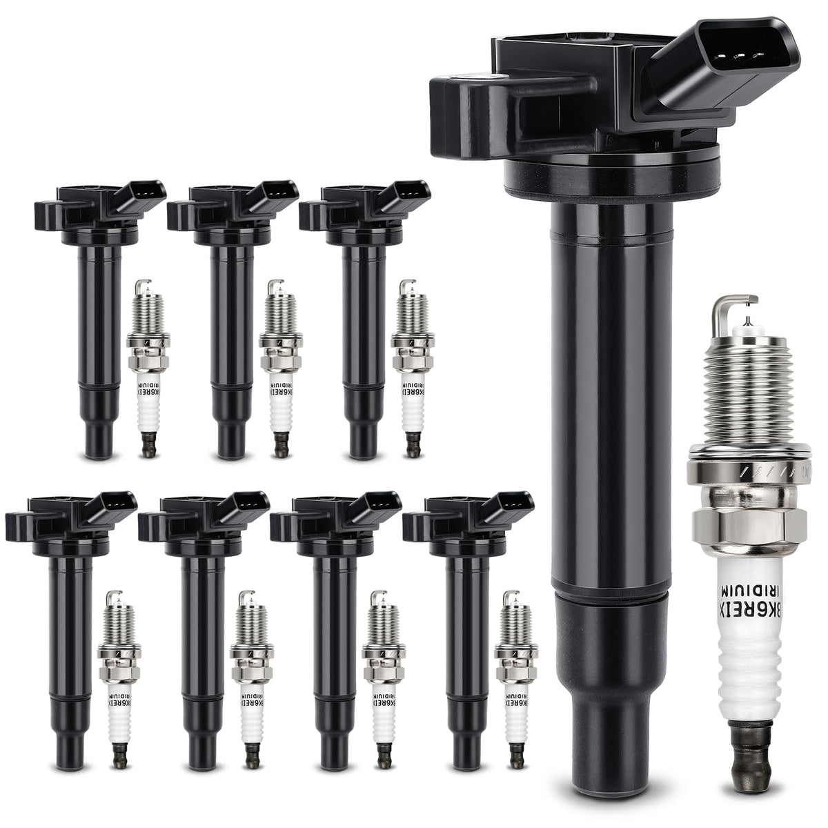 X4XZ kit front view showing coils and plugs and clear parts identification for correct fit