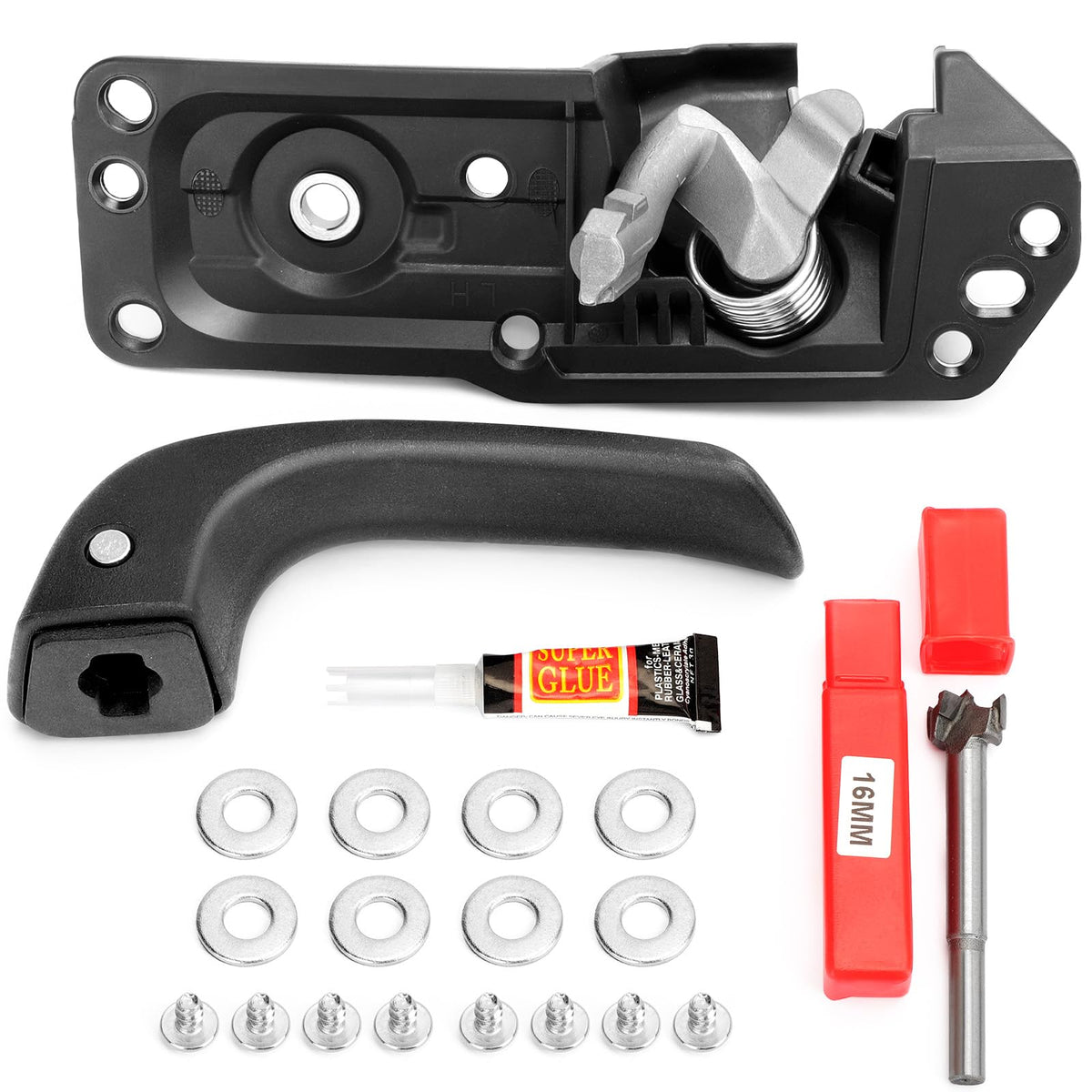 X4XZ front view of left driver handle showing exact OE replacement fit