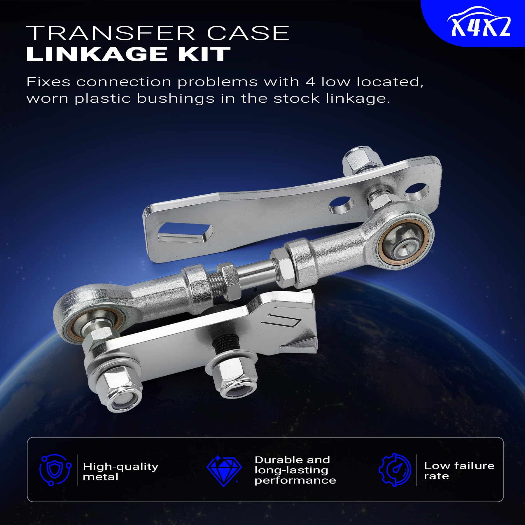 X4XZ linkage beside ruler for scale to confirm correct replacement fit