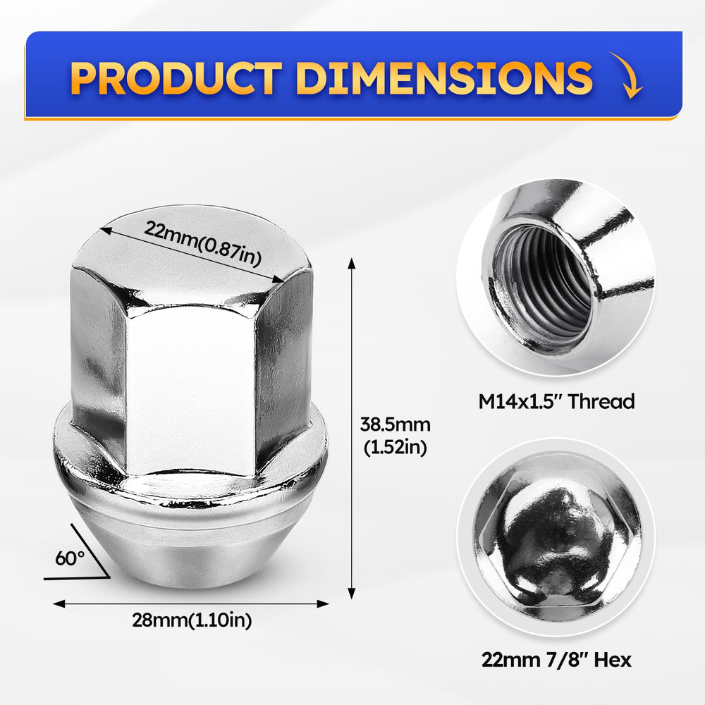 X4XZ lug nut beside ruler showing scale and exact dimensions for fit verification benefit