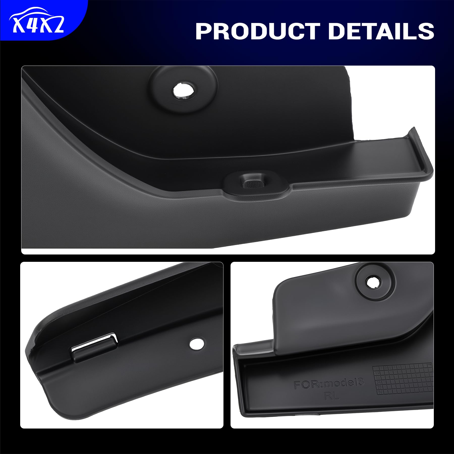 X4XZ mud flap beside Wheel for scale and clear coverage benefit