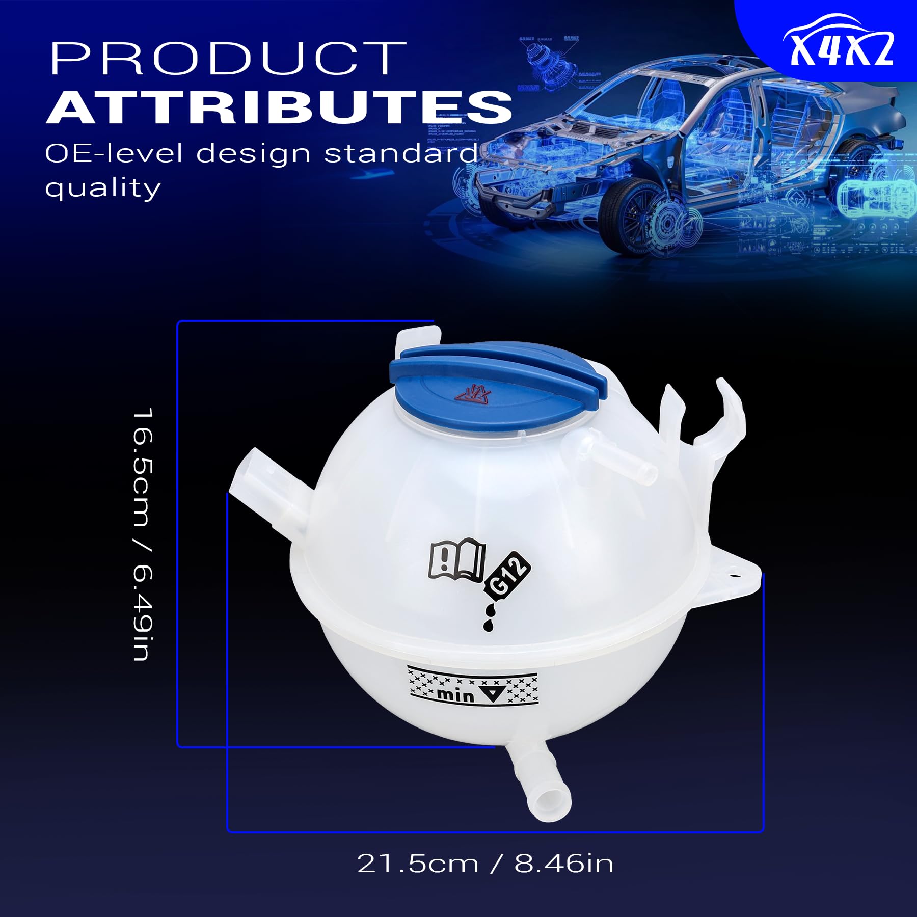 X4XZ packaged parts showing tank and surge cap included for replacement