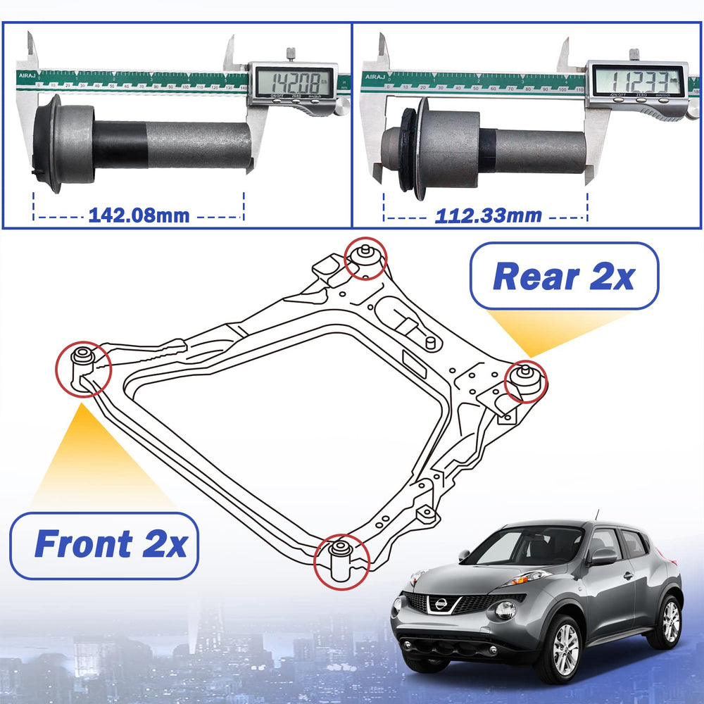 X4XZ packaged kit with front and rear bushings displayed, ready for direct replacement