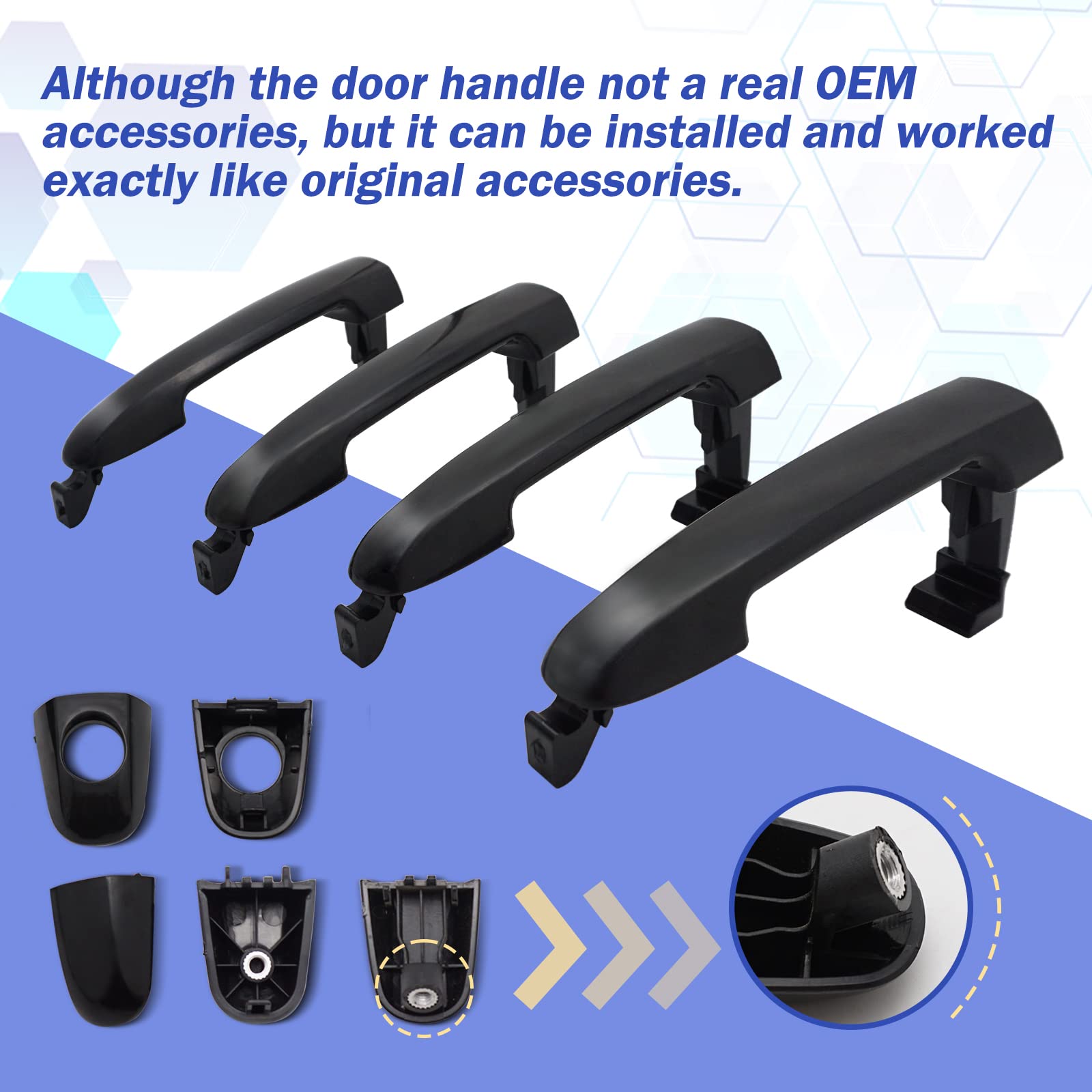 X4XZ set of four handles staged for full vehicle replacement