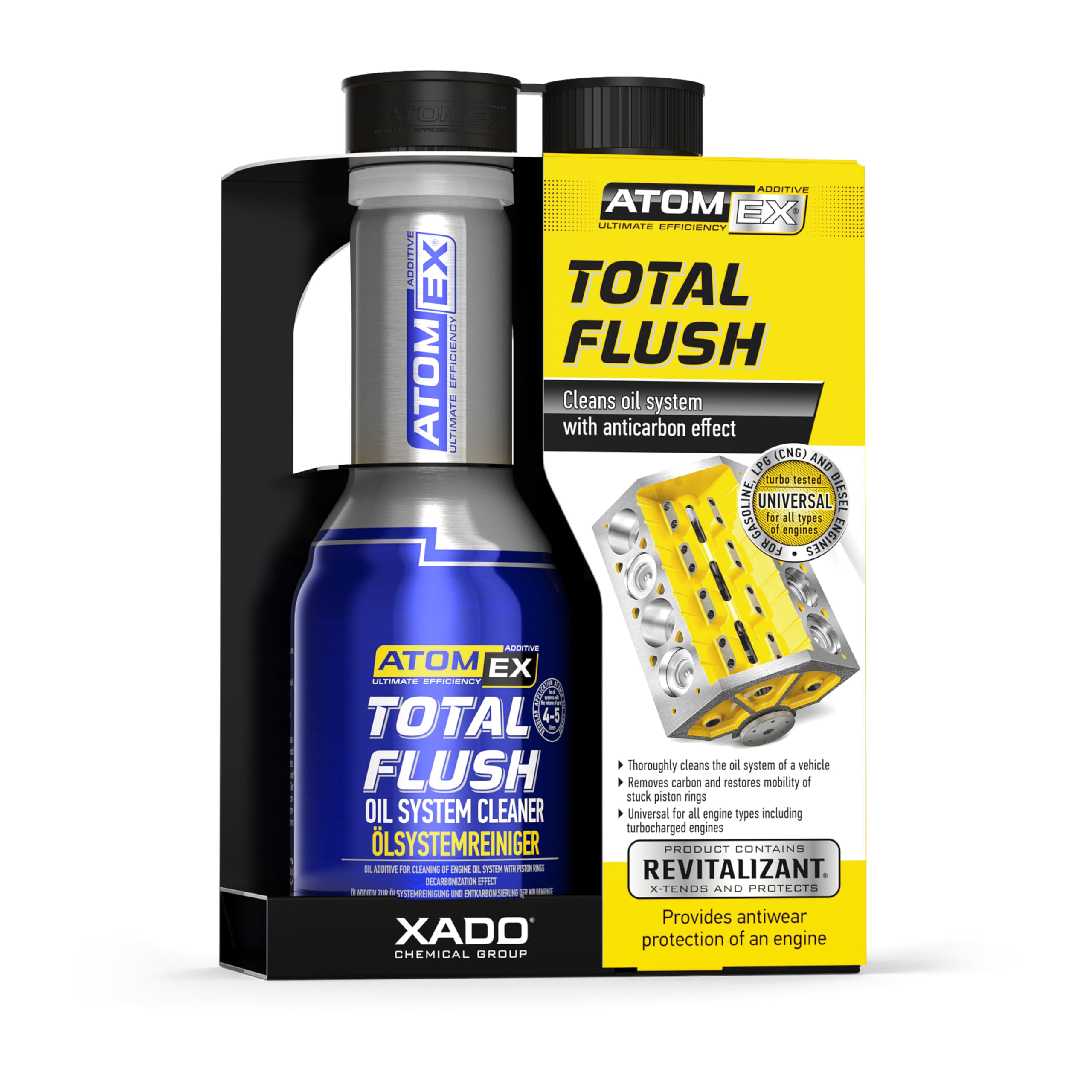 XADO bottle front label showing product identity and benefits